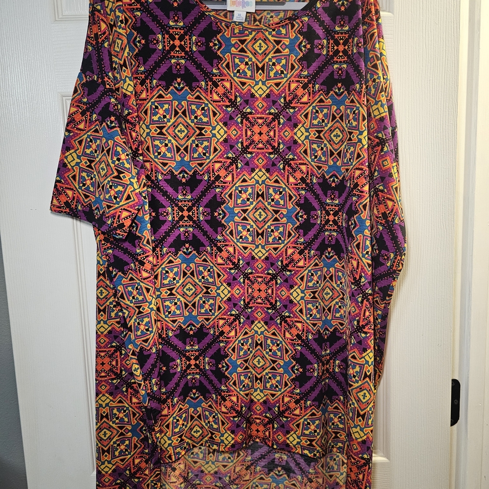 Colorful Geometric Pattern Long Shirt/Dress